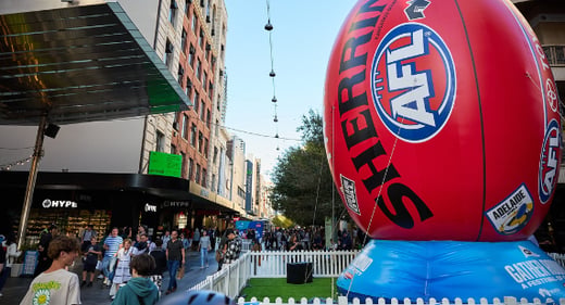 Rundle Mall during Gather Round 2025