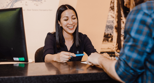 Fair Work image woman working behind a desk