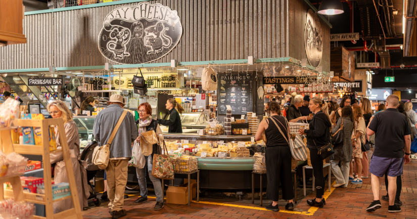 People shopping at Central Market