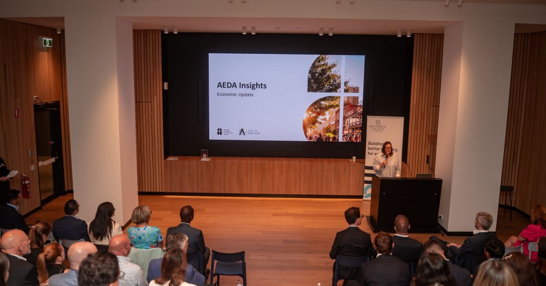 Tiffany Katchmar presenting at Property Council Office Market Report